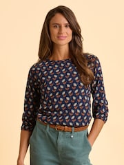 Brakeburn Blue Freya Long Sleeve T-Shirt - Image 1 of 5