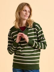 Brakeburn Green Charmouth Quarter Zip Sweatshirt - Image 4 of 5
