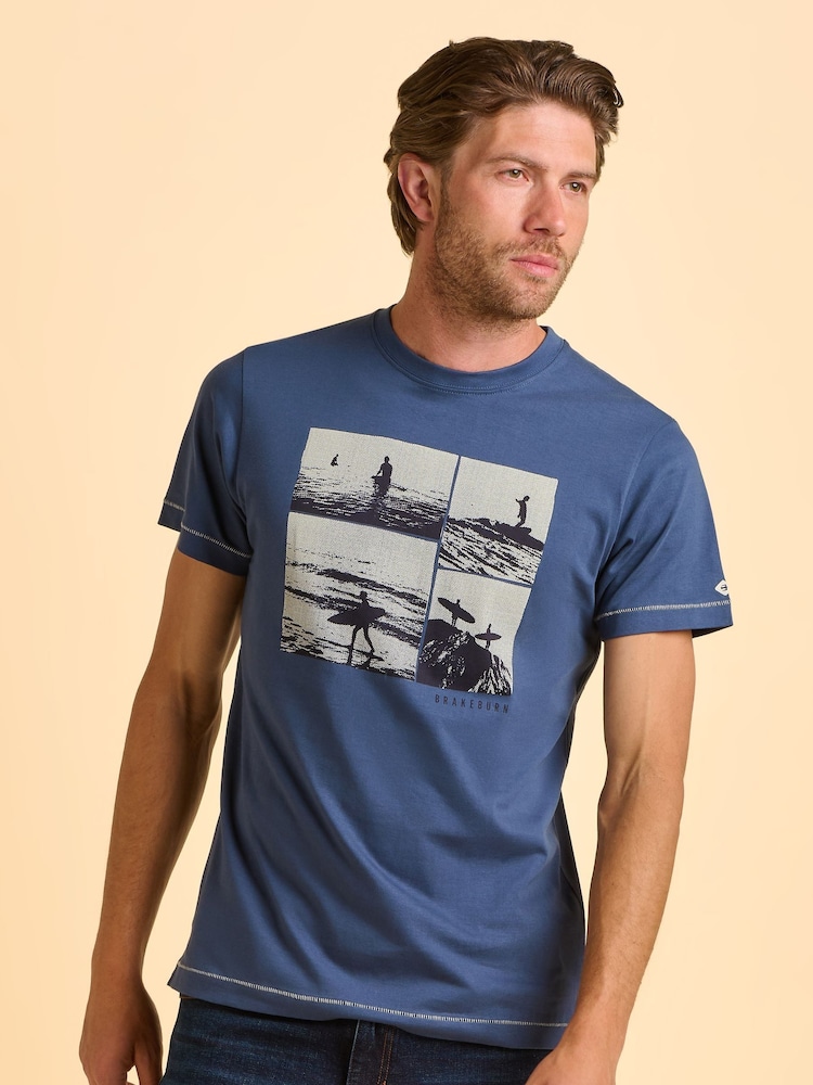 Brakeburn Blue Tadcaster T-Shirt - Image 1 of 5