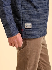 Brakeburn Blue Weymouth Quarter Zip Sweatshirt - Image 5 of 6