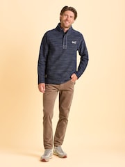 Brakeburn Blue Weymouth Quarter Zip Sweatshirt - Image 6 of 6