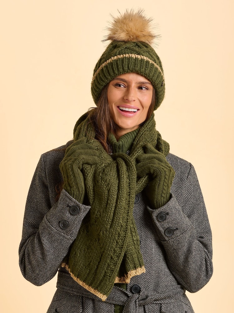 Brakeburn Green Heather Scarf - Image 5 of 5 Brakeburn Green Heather Scarf - Image 5 of 5