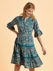 Brakeburn Blue Waves Dress - Image 1 of 6