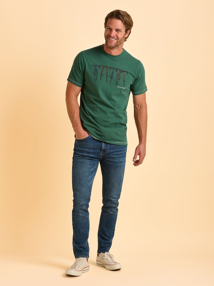 Brakeburn Green Dolton T-Shirt - Image 6 of 6 Brakeburn Green Dolton T-Shirt - Image 6 of 6