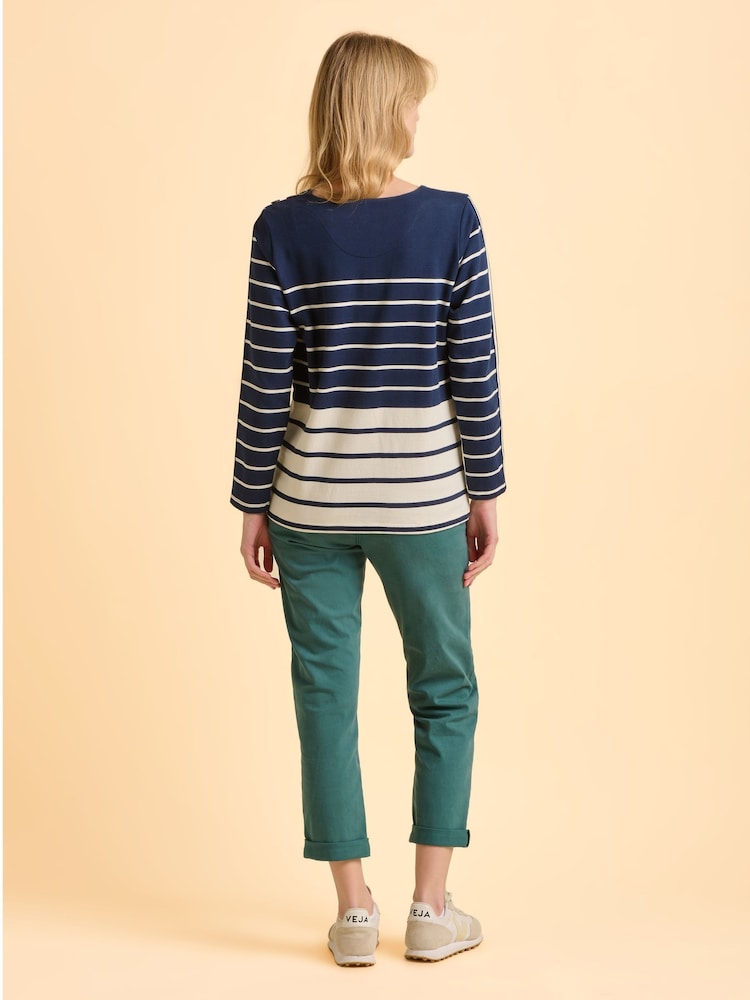 Brakeburn Blue Heritage Bella Crew Sweatshirt - Image 2 of 5 Brakeburn Blue Heritage Bella Crew Sweatshirt - Image 2 of 5