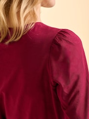 Brakeburn Red Janis Long Sleeve T-Shirt - Image 4 of 6