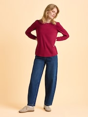 Brakeburn Red Janis Long Sleeve T-Shirt - Image 5 of 6