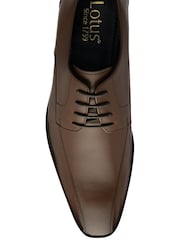 Lotus Brown Leather Lace-Up Derby Shoes - Image 4 of 4
