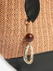 Friends Like These Neutral Raffia Winged Shopper Beach Bag - Image 3 of 4