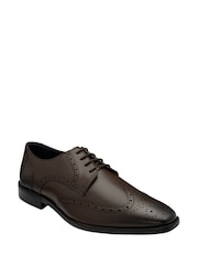 Lotus Brown Leather Lace Up Brogues - Image 1 of 4