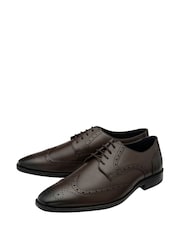 Lotus Brown Leather Lace Up Brogues - Image 2 of 4