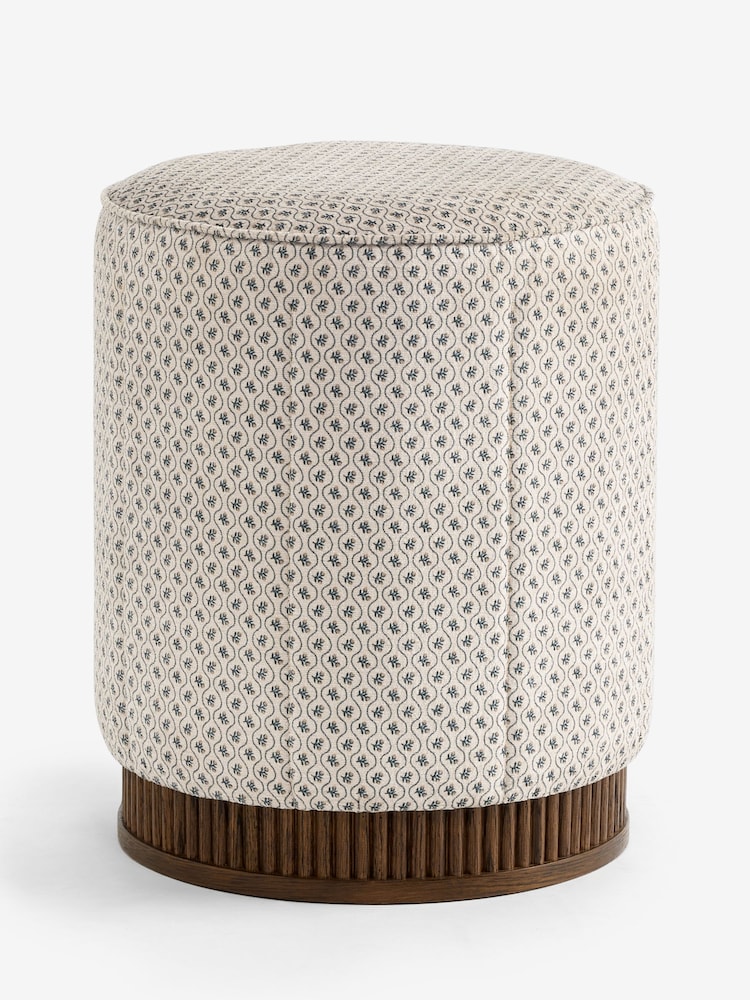 Laura Ashley Knellbank Geo Natural and Fern Barcombe Stool - Image 2 of 6