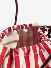 Friends Like These Chocolate Brown Weave Basket Beach Bag - Image 7 of 8