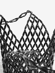 أسود - Friends Like These Hand Beaded Tote Bag - Image 6 of 7