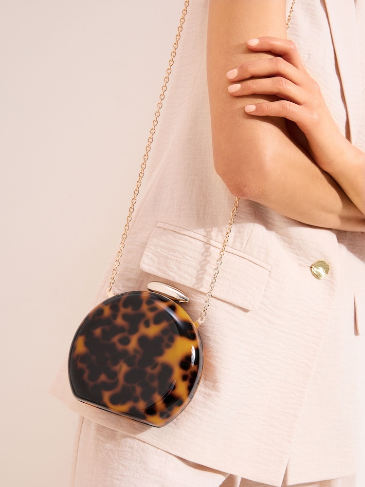 Friends Like These Brown Round Acrylic Clutch Bag - Image 2 of 2
