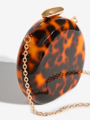 Friends Like These Brown Round Acrylic Clutch Bag - Image 5 of 7