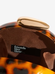 Friends Like These Brown Round Acrylic Clutch Bag - Image 6 of 7