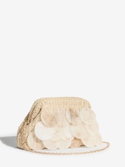 Nøytral Raffia - Friends Like These akrylskive-raffia clutchveske - Bilde 2 av 5