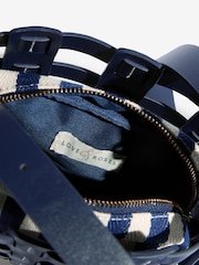 Love & Roses Navy Stripe Weave Basket Cross-Body Bag - Image 4 of 5