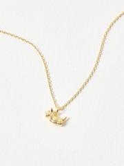 Oliver Bonas Gold Tone Hamish Scottie Dog Pendant Necklace - Image 1 of 4