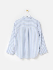 Oliver Bonas Blue Yellow & Blue Button Up Striped Shirt - Image 4 of 8