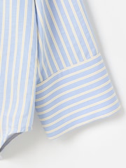 Oliver Bonas Blue Yellow & Blue Button Up Striped Shirt - Image 7 of 8