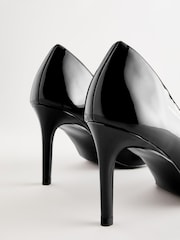 Black Wide Fit Forever Comfort® Point Toe Mid Heel Court Shoes - Image 5 of 7