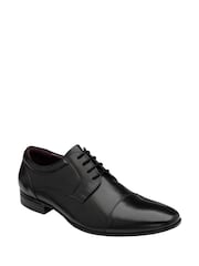 Lotus Black Leather Lace-Up Oxford Shoes - Image 1 of 4