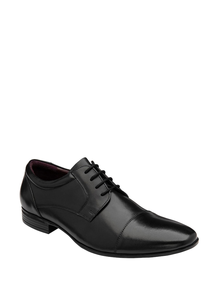 Lotus Black Leather Lace-Up Oxford Shoes - Image 1 of 4