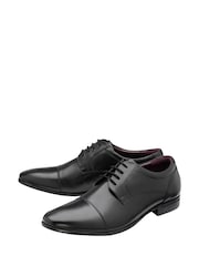 Lotus Black Leather Lace-Up Oxford Shoes - Image 2 of 4