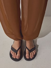 Negru - Braided Flip Flops - Imaginea 3 din 4