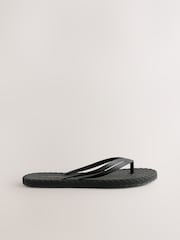 Black Braided Flip Flops - Image 6 of 9