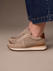 Celtic & Co. Natural Wool Panel Trainers - Image 1 of 8