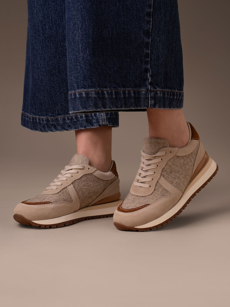 Celtic & Co. Natural Wool Panel Trainers - Image 2 of 8