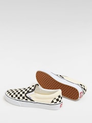 Vans Black on White Classic Slip On Trainers - Image 8 of 8