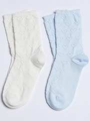 Boux Avenue Pink 3 Pack Cosy Bow And Heart Socks - Image 6 of 7