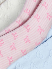 Boux Avenue Pink 3 Pack Cosy Bow And Heart Socks - Image 7 of 7