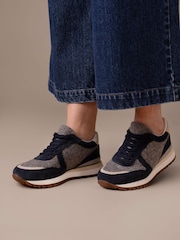 Celtic & Co. Blue Wool Panel Trainers - Image 1 of 8
