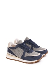 Celtic & Co. Blue Wool Panel Trainers - Image 6 of 8