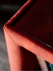 Rockett St George Luxe Needlecord Velvet Burnt Sienna Orange Starlet Side Table - Image 3 of 6