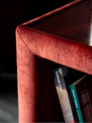 Rockett St George Luxe Needlecord Velvet Burnt Sienna Orange Starlet Side Table - Image 4 of 6