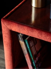 Rockett St George Luxe Needlecord Velvet Burnt Sienna Orange Starlet Side Table - Image 5 of 6