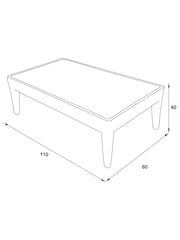 Rockett St George Luxe Needlecord Velvet Burnt Sienna Orange Starlet Coffee Table - Image 4 of 4