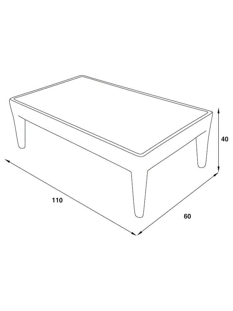 Rockett St George Luxe Needlecord Velvet Burnt Sienna Orange Starlet Coffee Table - Image 4 of 4