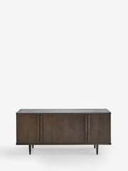 Ribbed Dark Oak Brunswick Ceramic Top Large Sideboard - Image 6 of 9