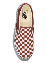 Vans Orange Classic Slip On Trainers - Image 2 of 2