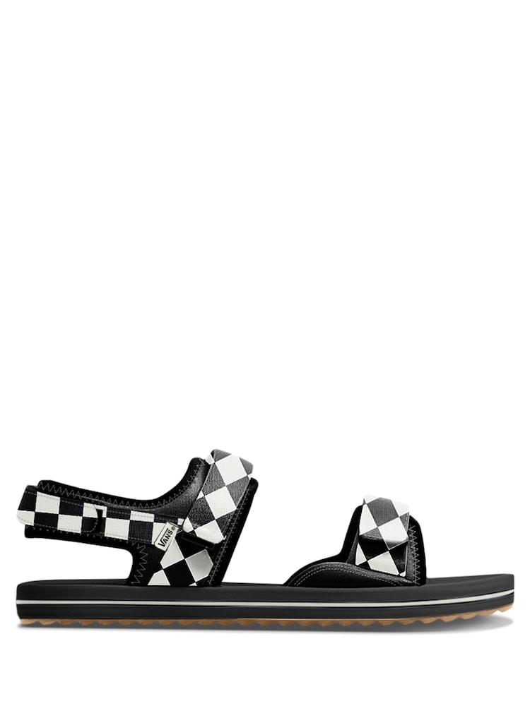 Vans Black on White Tri Lock Sandals - Image 1 of 5