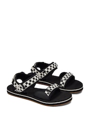 Vans Black on White Tri Lock Sandals - Image 4 of 5