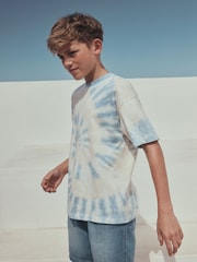 Blue/Yellow Tie-Dye Short Sleeve T-Shirt (3-16yrs) - Image 2 of 8