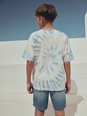 Blue/Yellow Tie-Dye Short Sleeve T-Shirt (3-16yrs) - Image 3 of 8